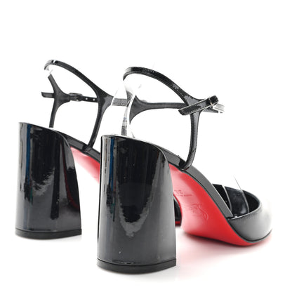 Christian Louboutin Patent 85 Jane Ankle Strap Pumps 38 Black 5 of 8