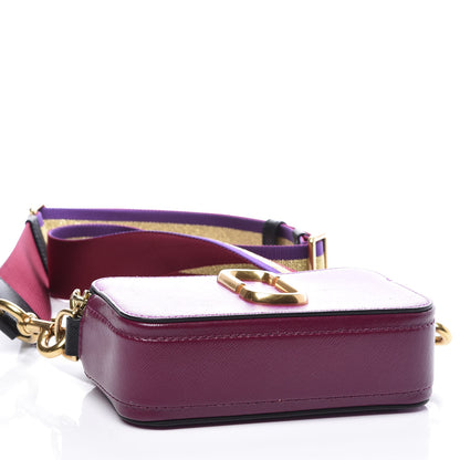 Marc Jacobs Saffiano Small Snapshot Camera Bag Purple Gold 3 of 10