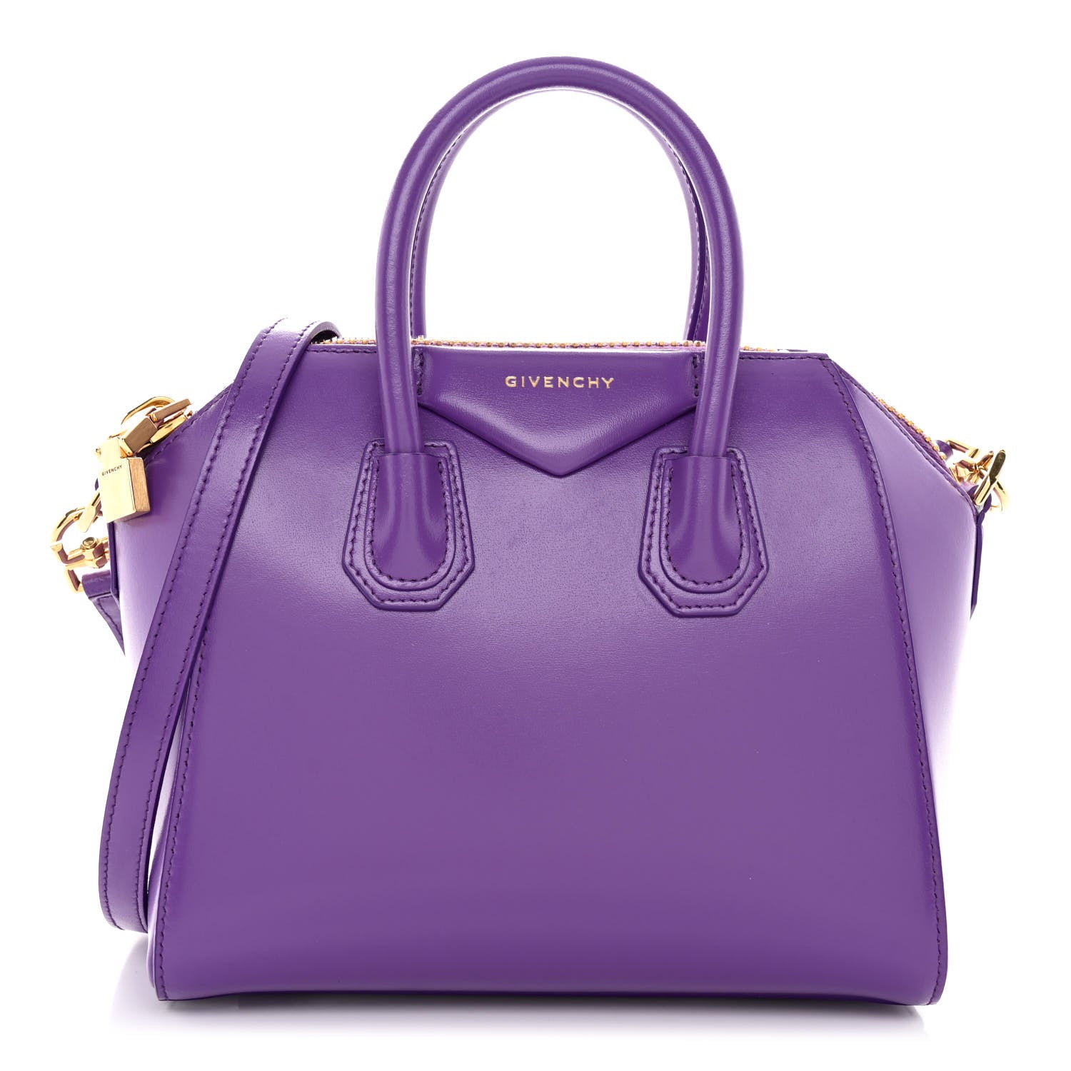 Givenchy Shiny Lord Calfskin Mini Antigona Ultraviolet 1 of 12