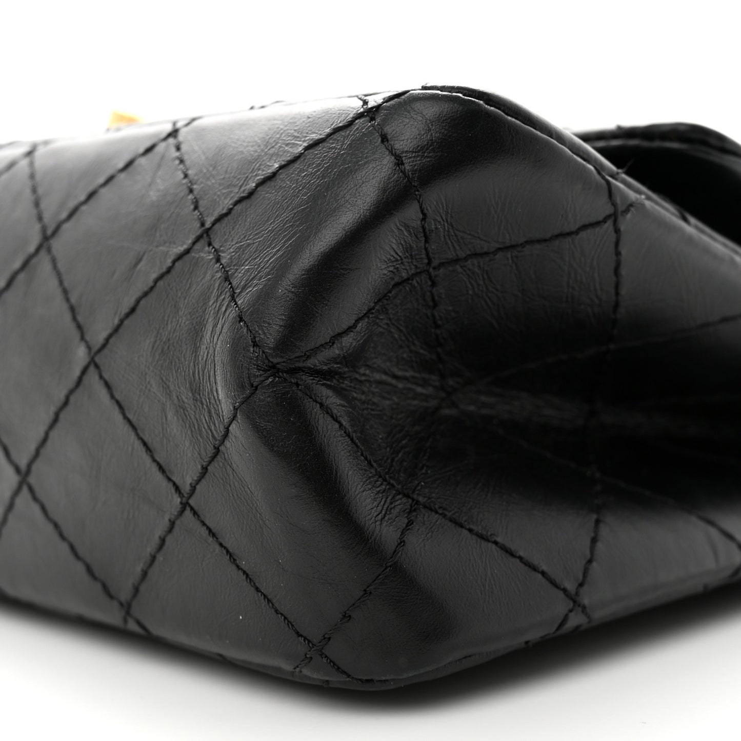 Aged Calfskin Quilted 2.55 Reissue 226 Flap Black