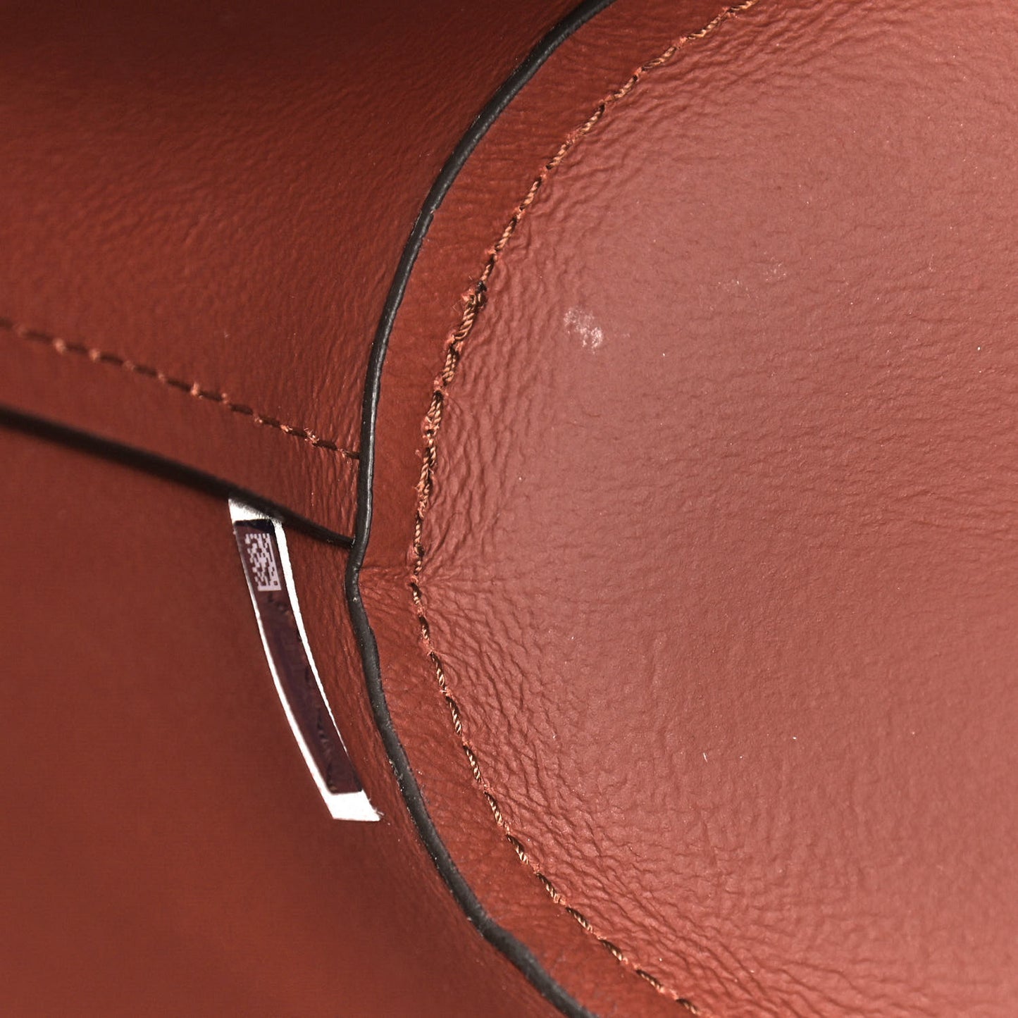 Smooth Grained Calfskin Medium Aby Tote Sepia Brown