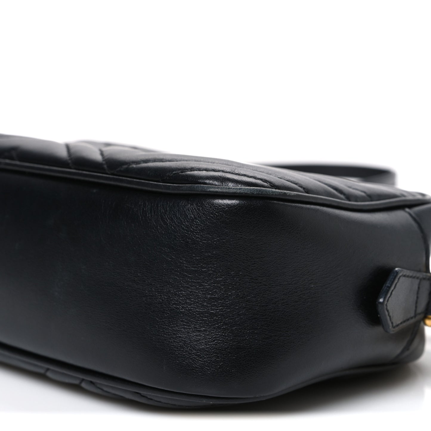Calfskin Matelasse Small GG Marmont Chain Shoulder Bag Black