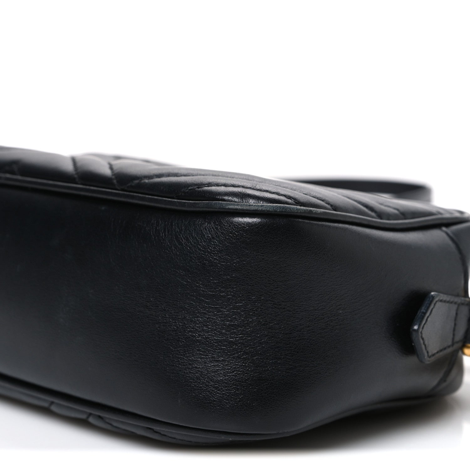 Gucci Calfskin Matelasse Small GG Marmont Chain Shoulder Bag Black 10 of 13