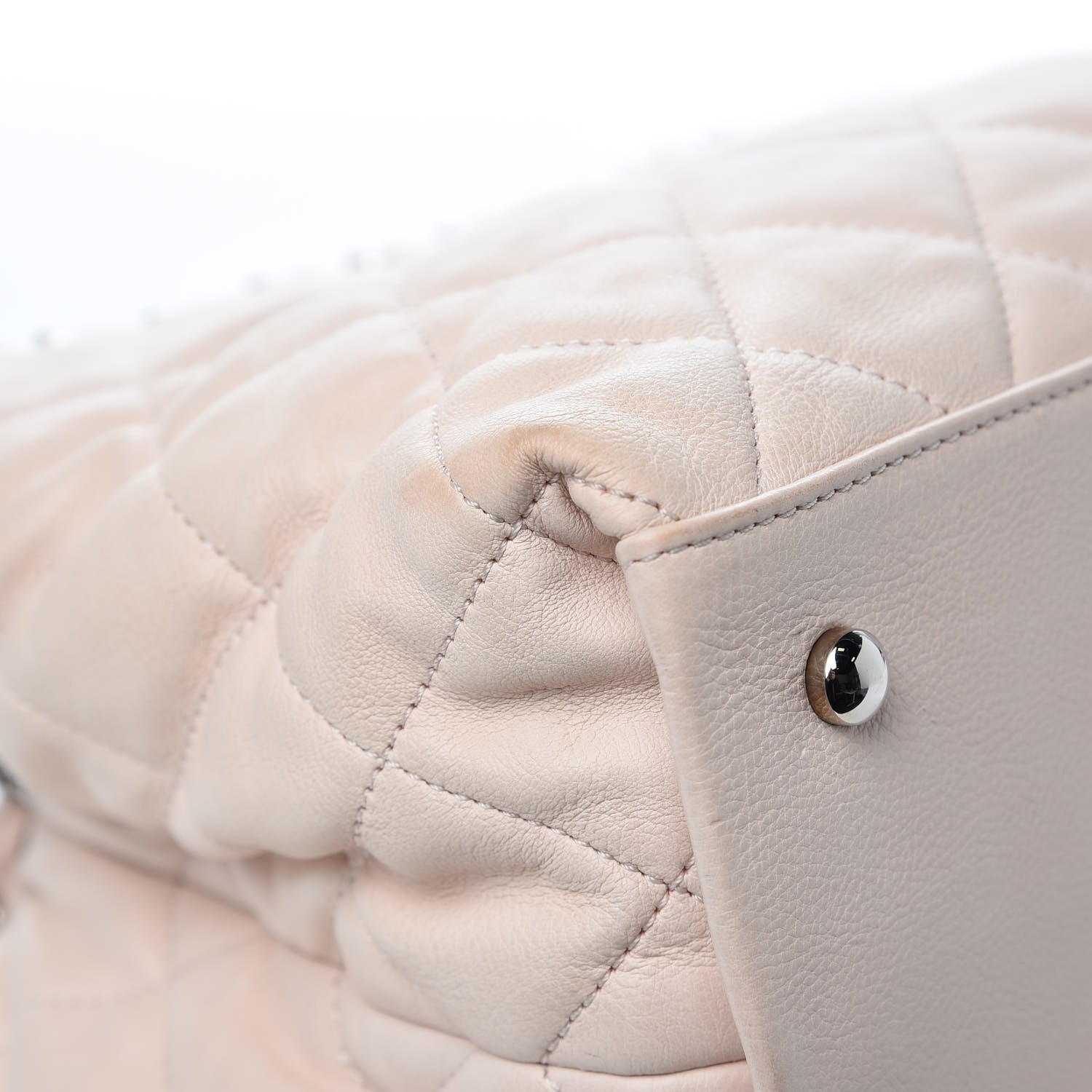 Chanel Lambskin Quilted Mini Chain Me Tote Light Beige 12 of 12