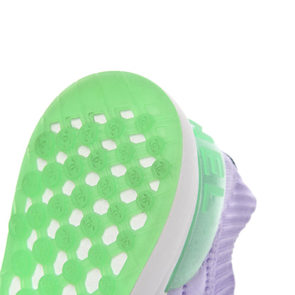 Chanel Knit Quilted Womens CC Sneakers 39.5 Light Purple 12 of 14
