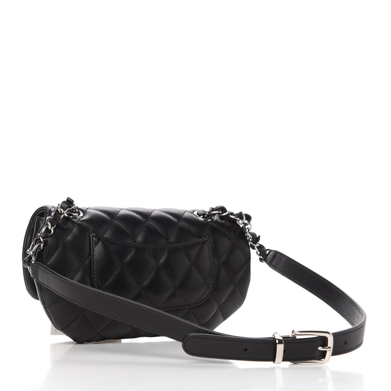 Chanel Calfskin Quilted CC Uniform Flap Belt Bag Black 3 of 11