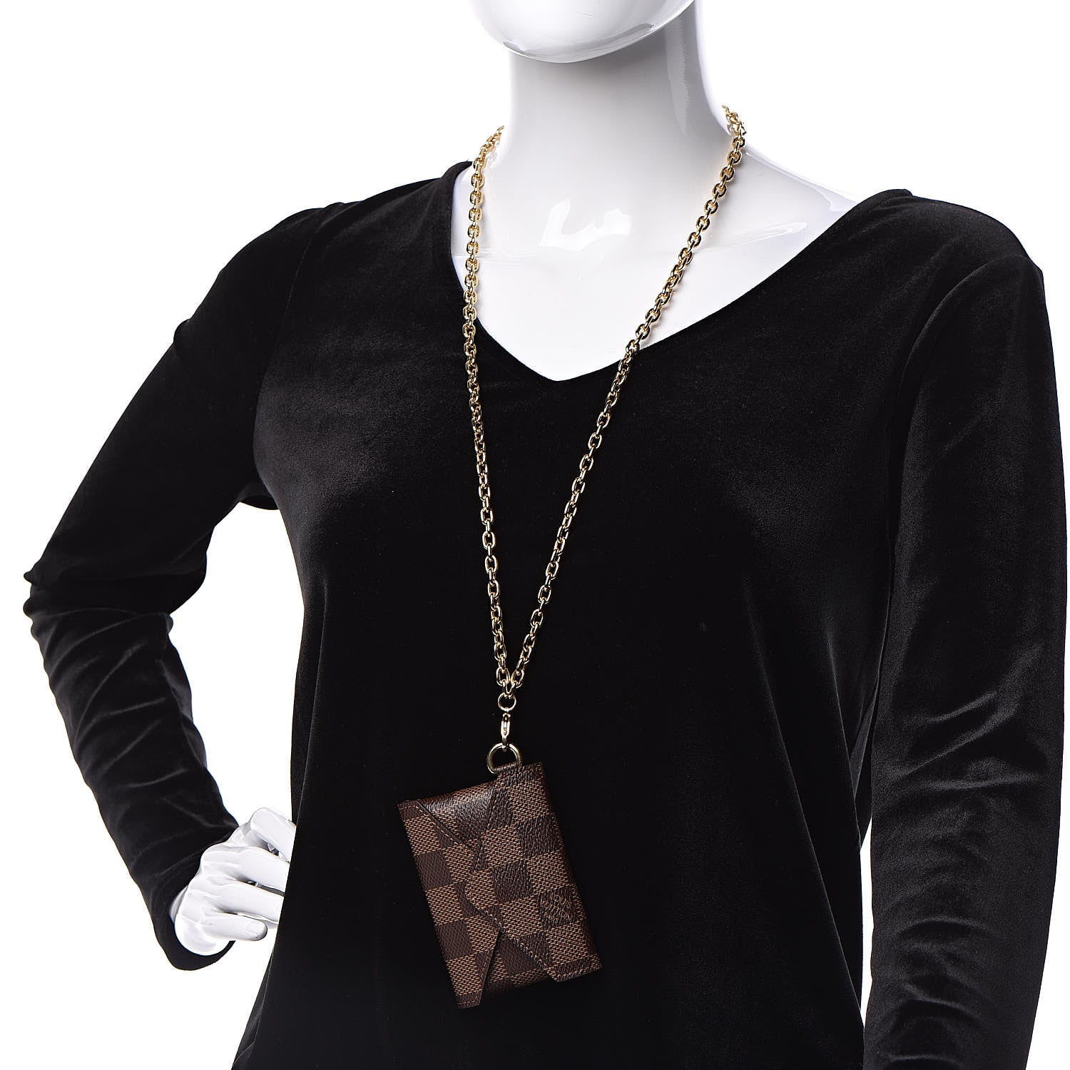 Louis Vuitton Damier Ebene Kirigami Necklace 2 of 5