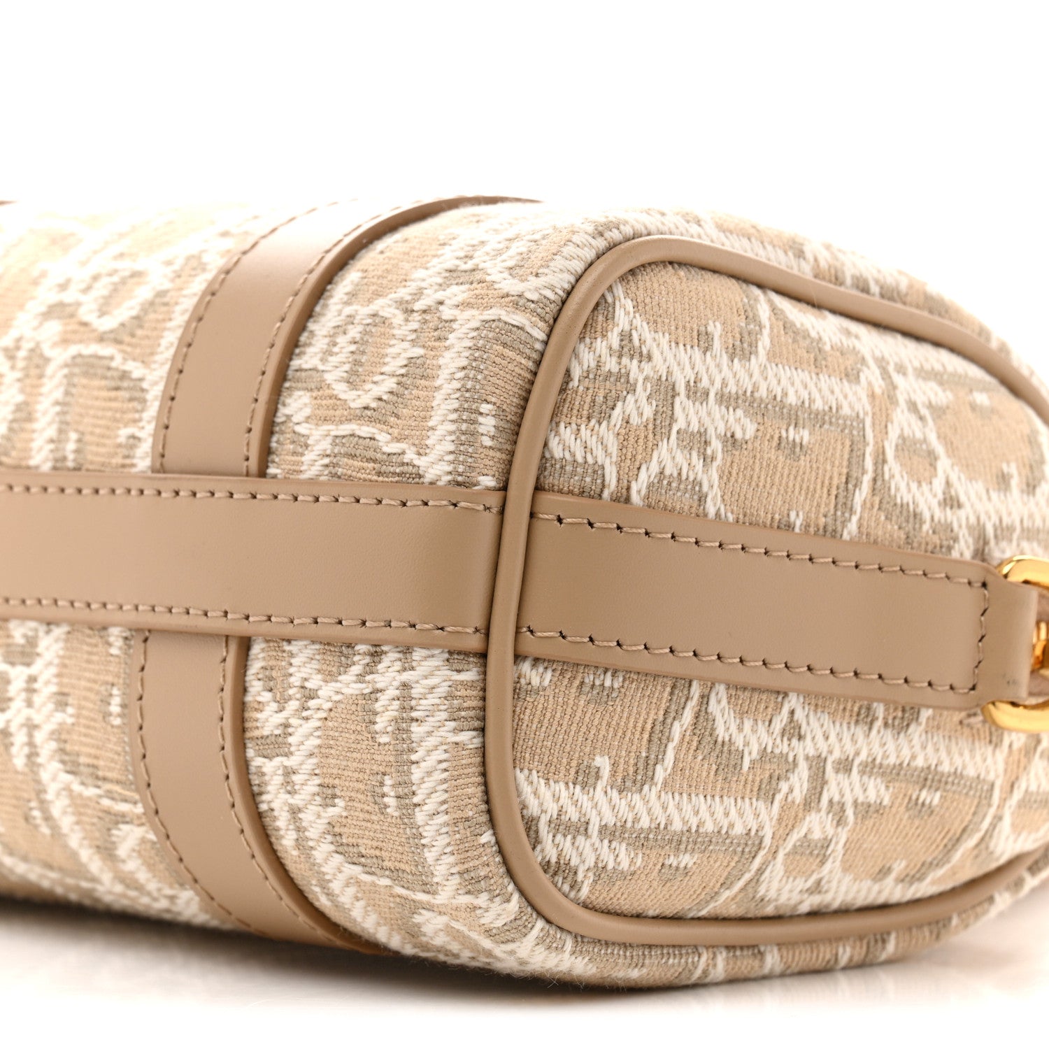 Christian Dior Oblique Chambray Groove 17 Bag Natural 1838346