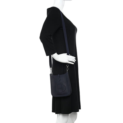 Hermes Taurillon Clemence Evelyne TPM Bleu Obscur 2 of 11