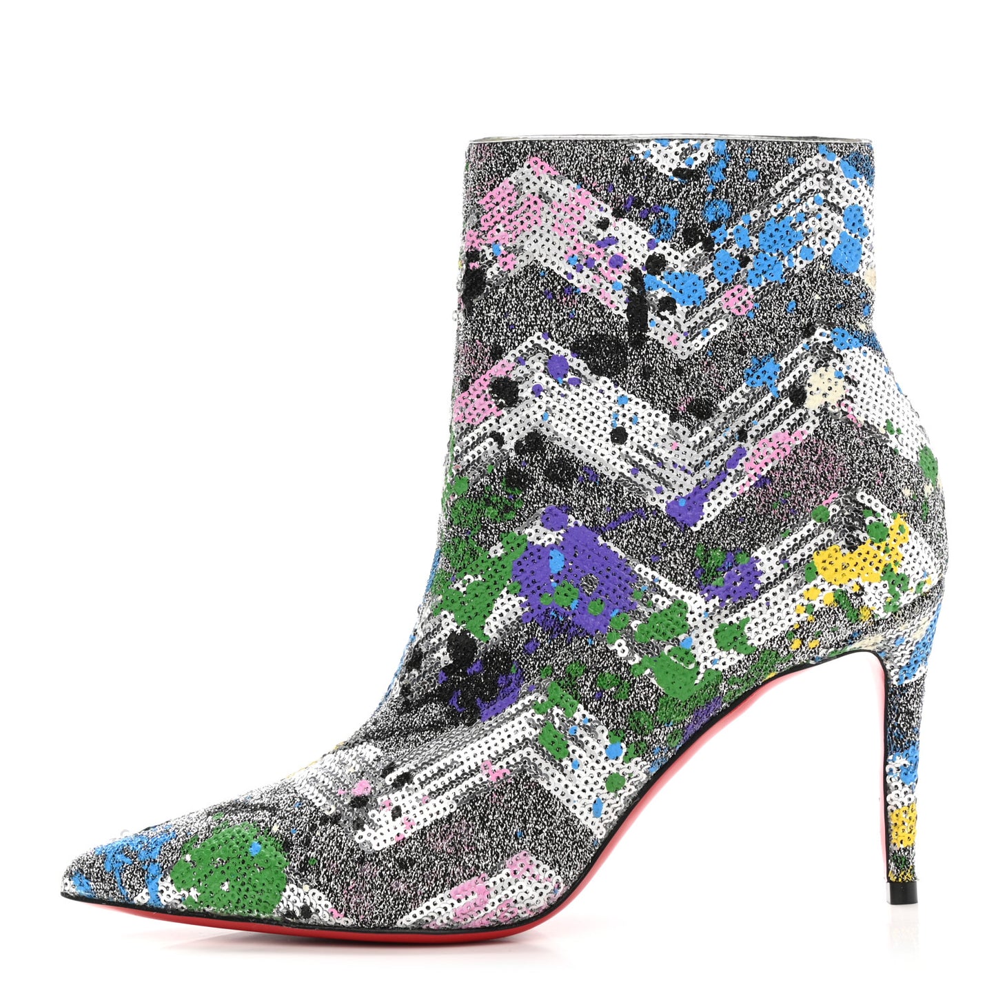 Paillette Splash So Kate Booty 85 Ankle Boots 36 Silver Multicolor
