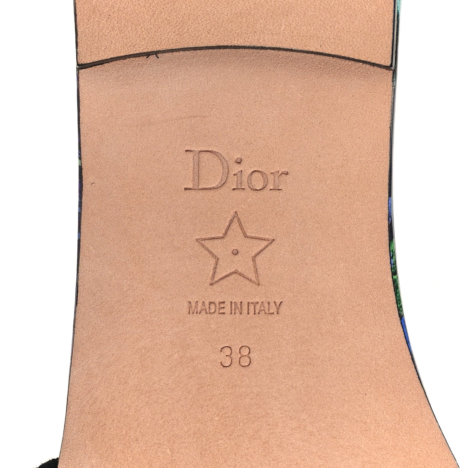 Christian Dior Canvas Embroidered Dway Mules Slide Sandals 38 Purple Multicolor 6 of 8