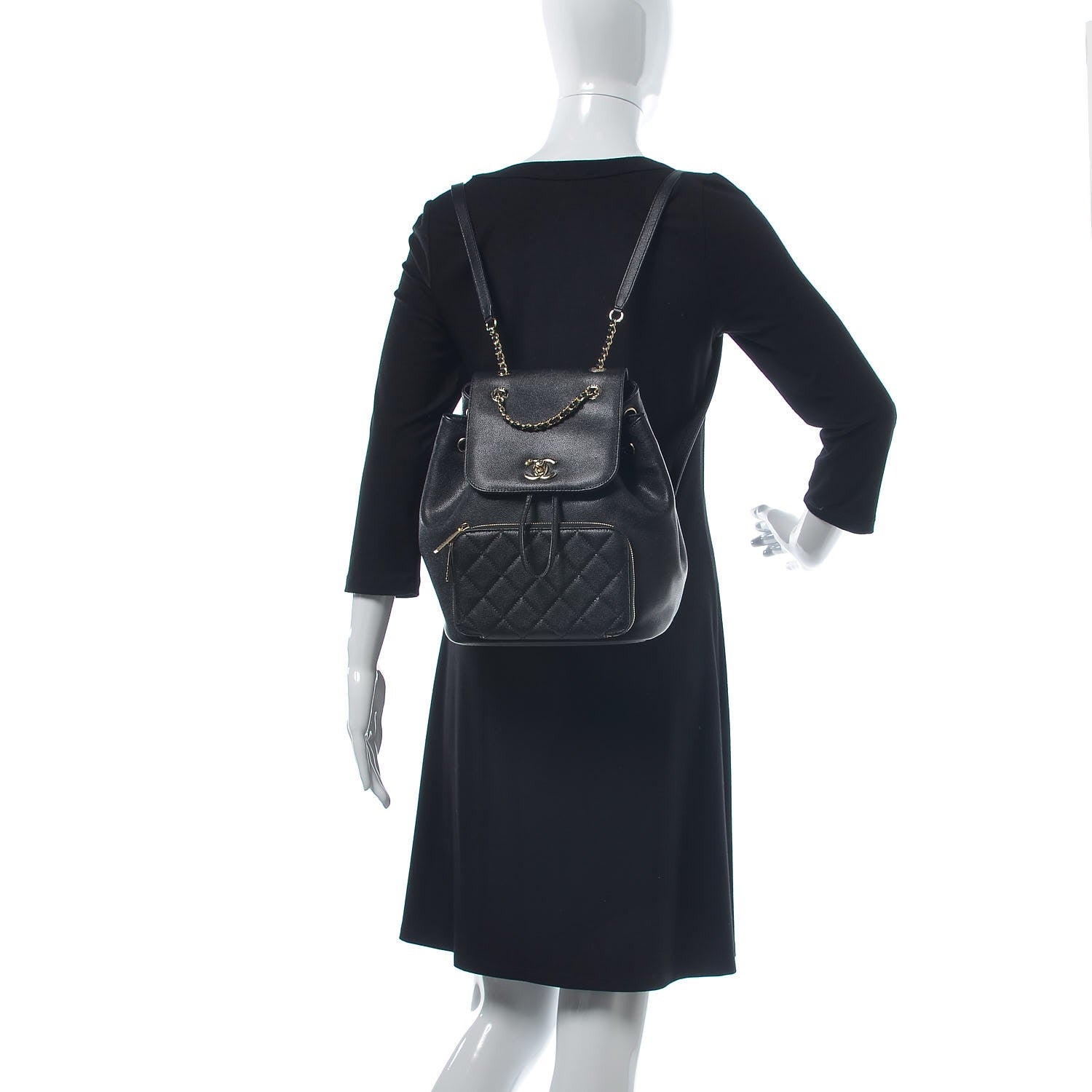 Chanel Caviar Quilted Business Affinity Backpack Black 2 of 7