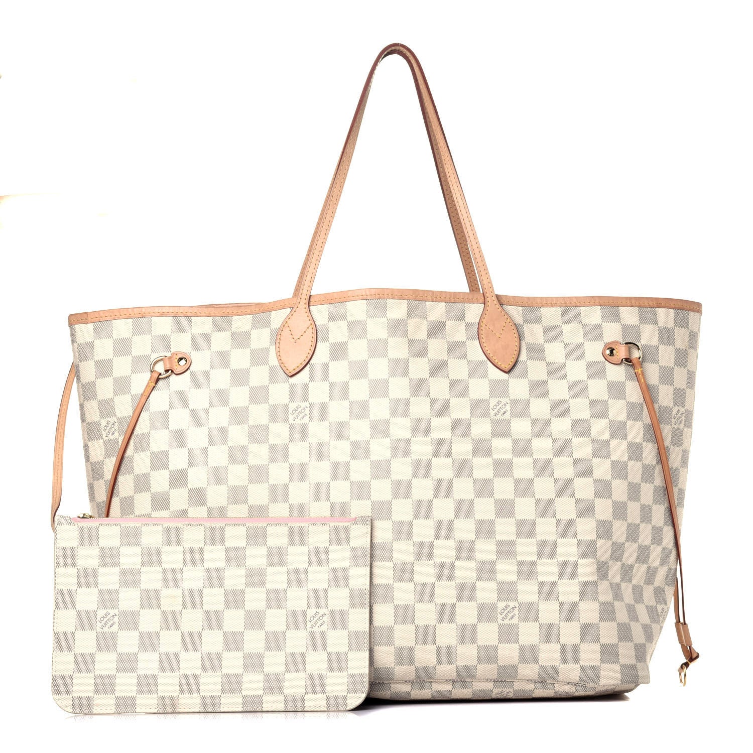 Louis Vuitton Damier Azur Neo Neverfull GM Rose Ballerine 1 of 9