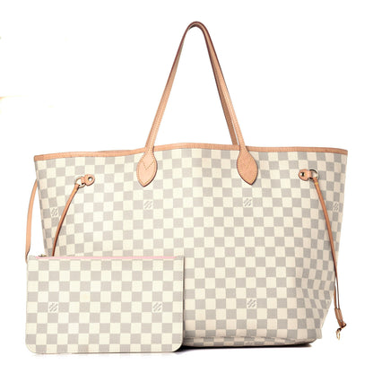 Louis Vuitton Damier Azur Neo Neverfull GM Rose Ballerine 1 of 9