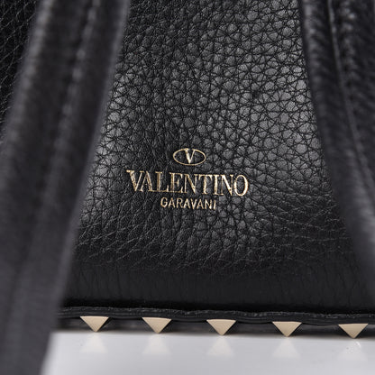 Valentino Garavani Pebbled Calfskin Mini Rockstud Backpack Black 8 of 10
