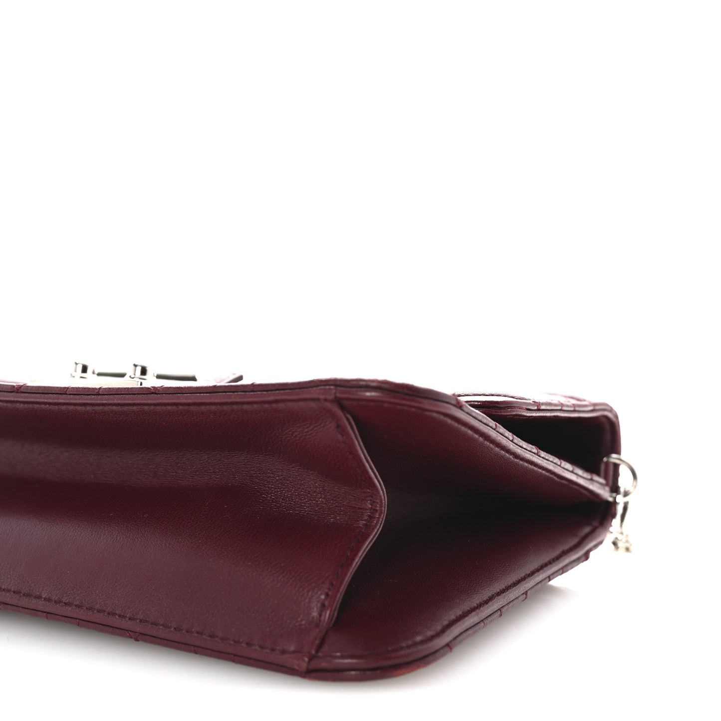 Lambskin Cannage Miss Dior Promenade Pouch Plum