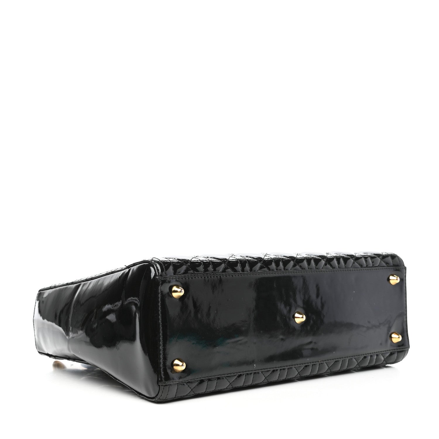 Christian Dior Patent Cannage Large Lady Dior Black 4 of 9