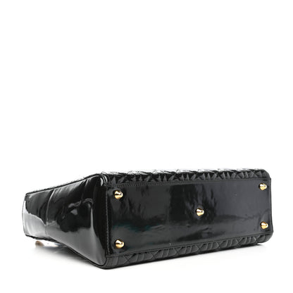 Christian Dior Patent Cannage Large Lady Dior Black 4 of 9