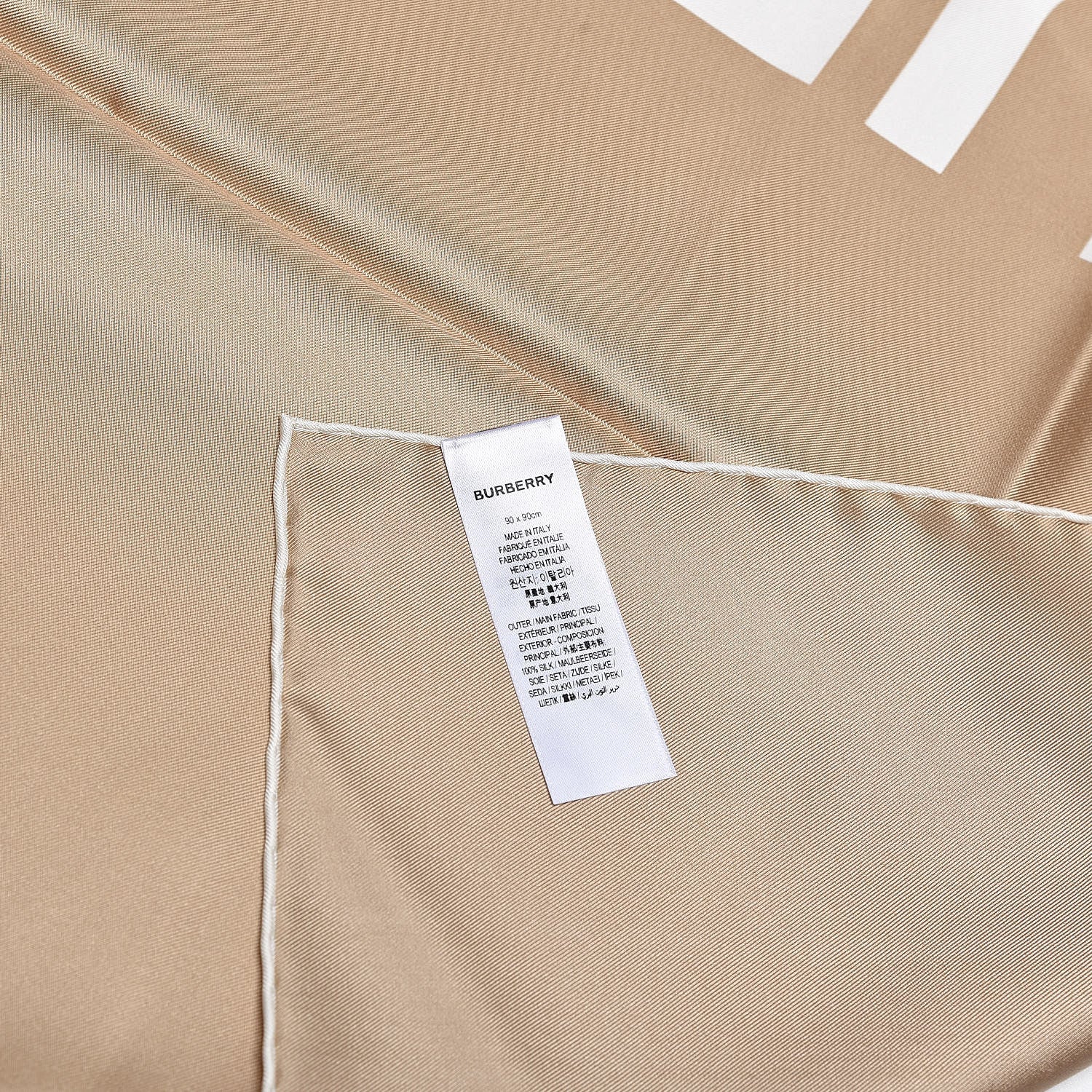 Burberry Silk Horseferry Print Scarf Archive Beige 4 of 5
