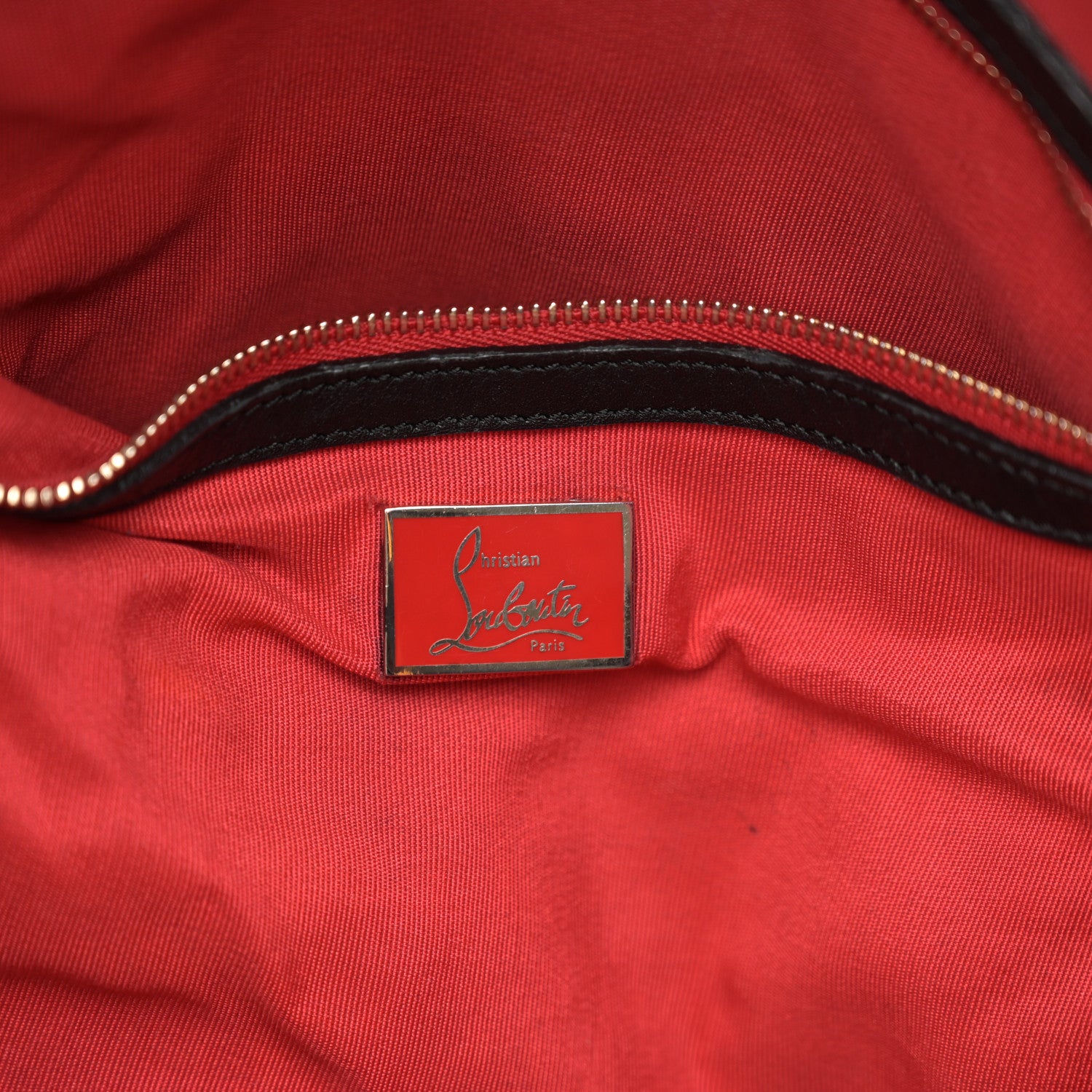 Christian Louboutin CHRISTIAN LOUBOUTIN Calfskin Justine Spikes Tote Black 6 of 16