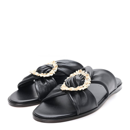Jimmy Choo Crystal Nappa Neda Slide Sandals 39 Black 4 of 9