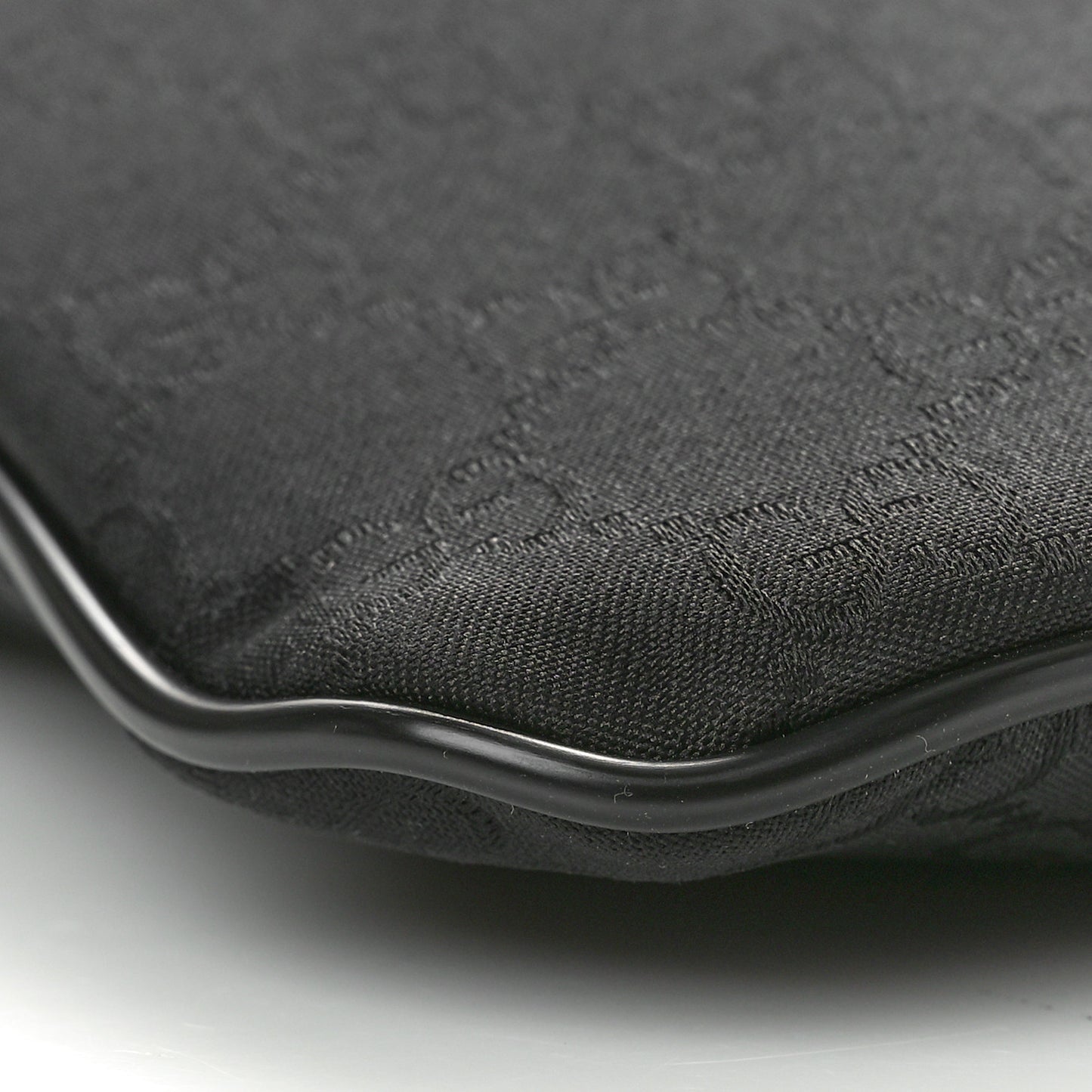 Nylon Monogram Small Flat Messenger Bag Black