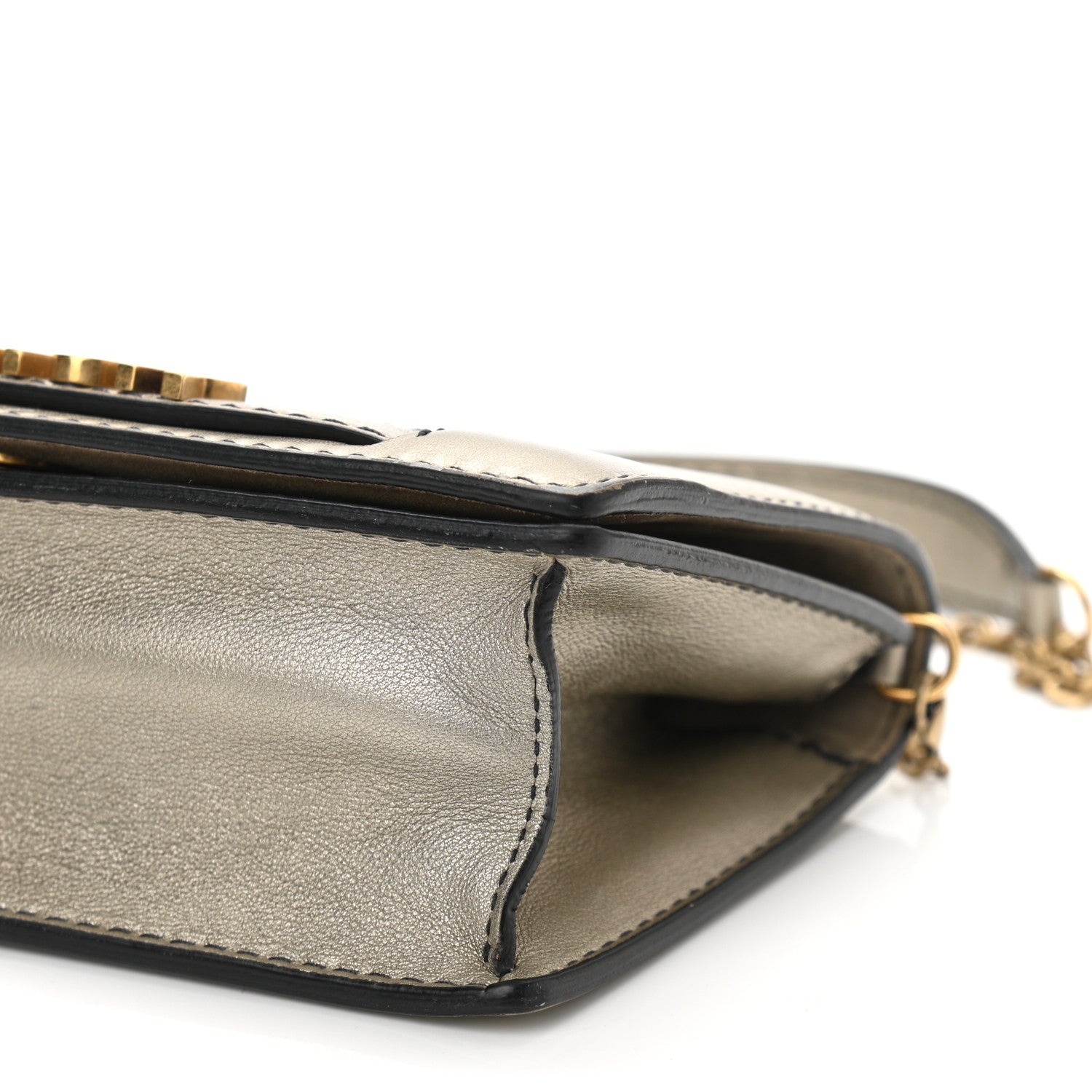 Christian Dior Metallic Calfskin Mini J'Adior Wallet On Chain Pouch Gold 10 of 15