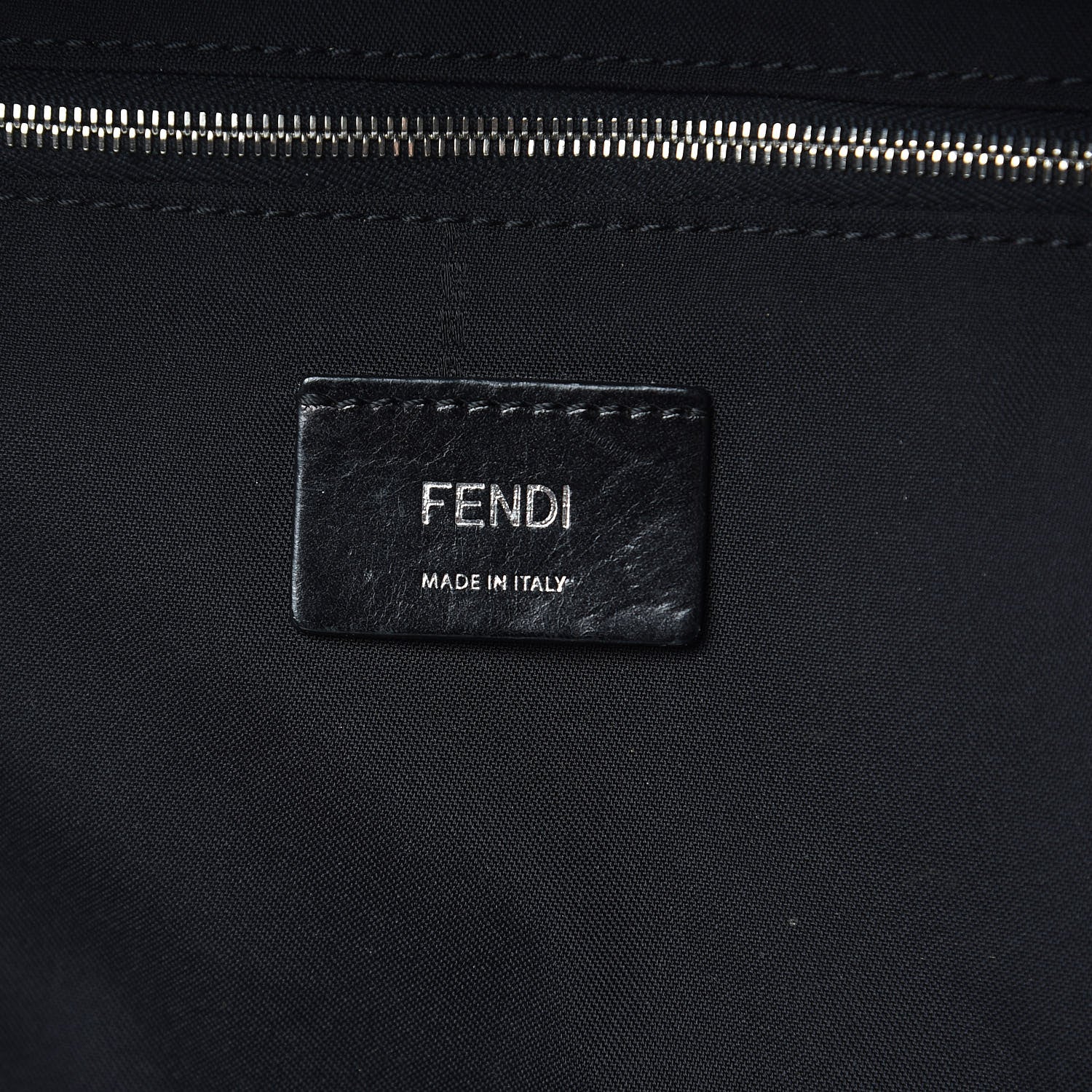 Fendi Nylon Vitello Liberty Vitello Dolce Monster Eyes Rounded Backpack Black Sunflower 6 of 14