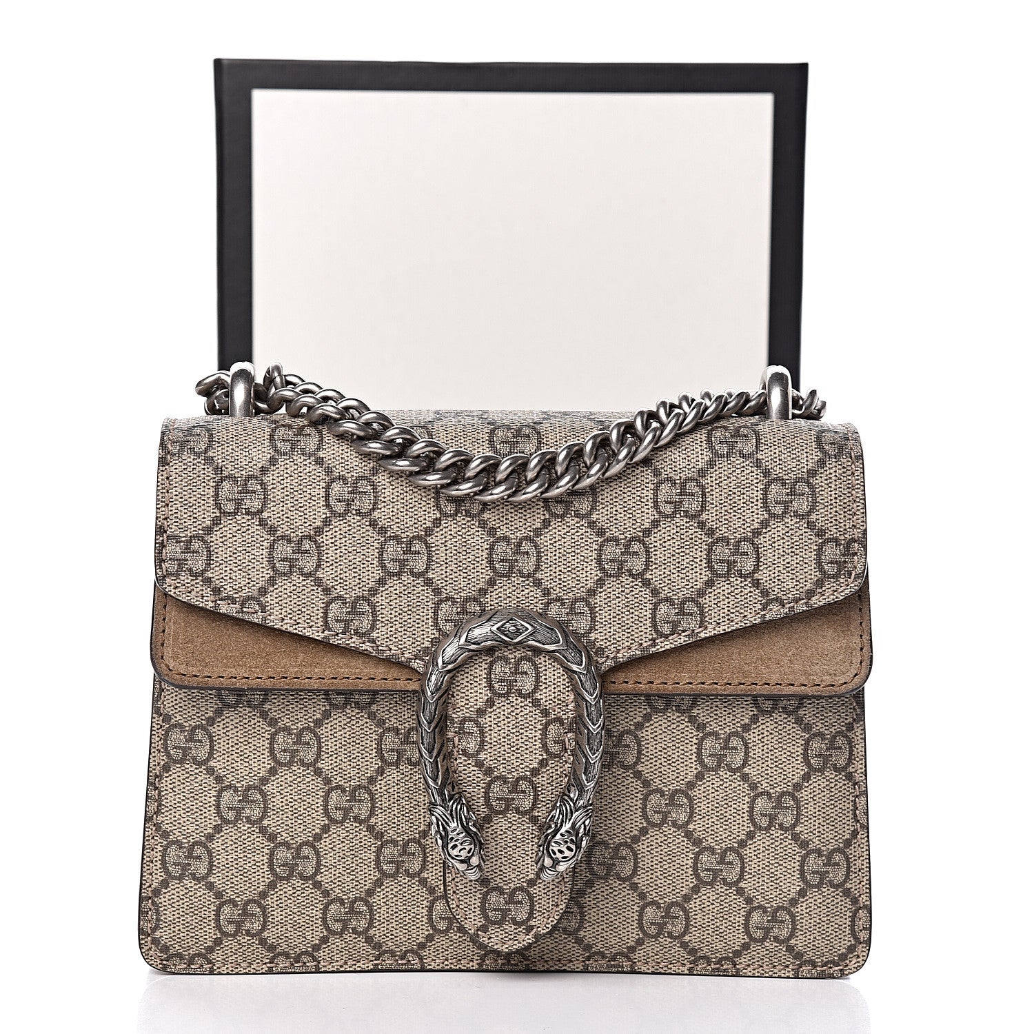 Gucci GG Supreme Monogram Mini Dionysus Shoulder Bag Taupe 10 of 10