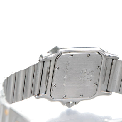 Cartier Stainless Steel 18K Yellow Gold 29mm Santos De Galbee Quartz Watch 5 of 6