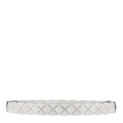 Chanel 18K White Gold Diamond Coco Crush Bracelet S 1 of 4