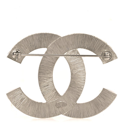 Chanel Baguette Crystal CC Brooch Silver 3 of 5