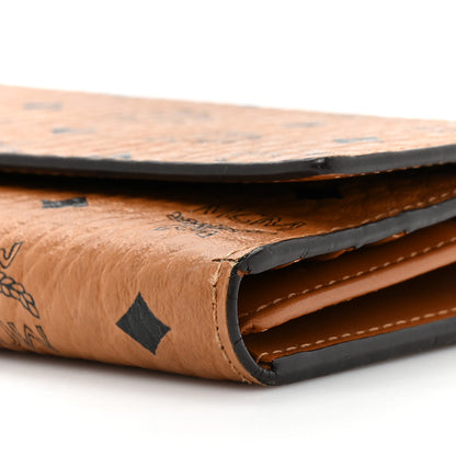 MCM Visetos Large Trifold Flap Wallet Cognac 9 of 17