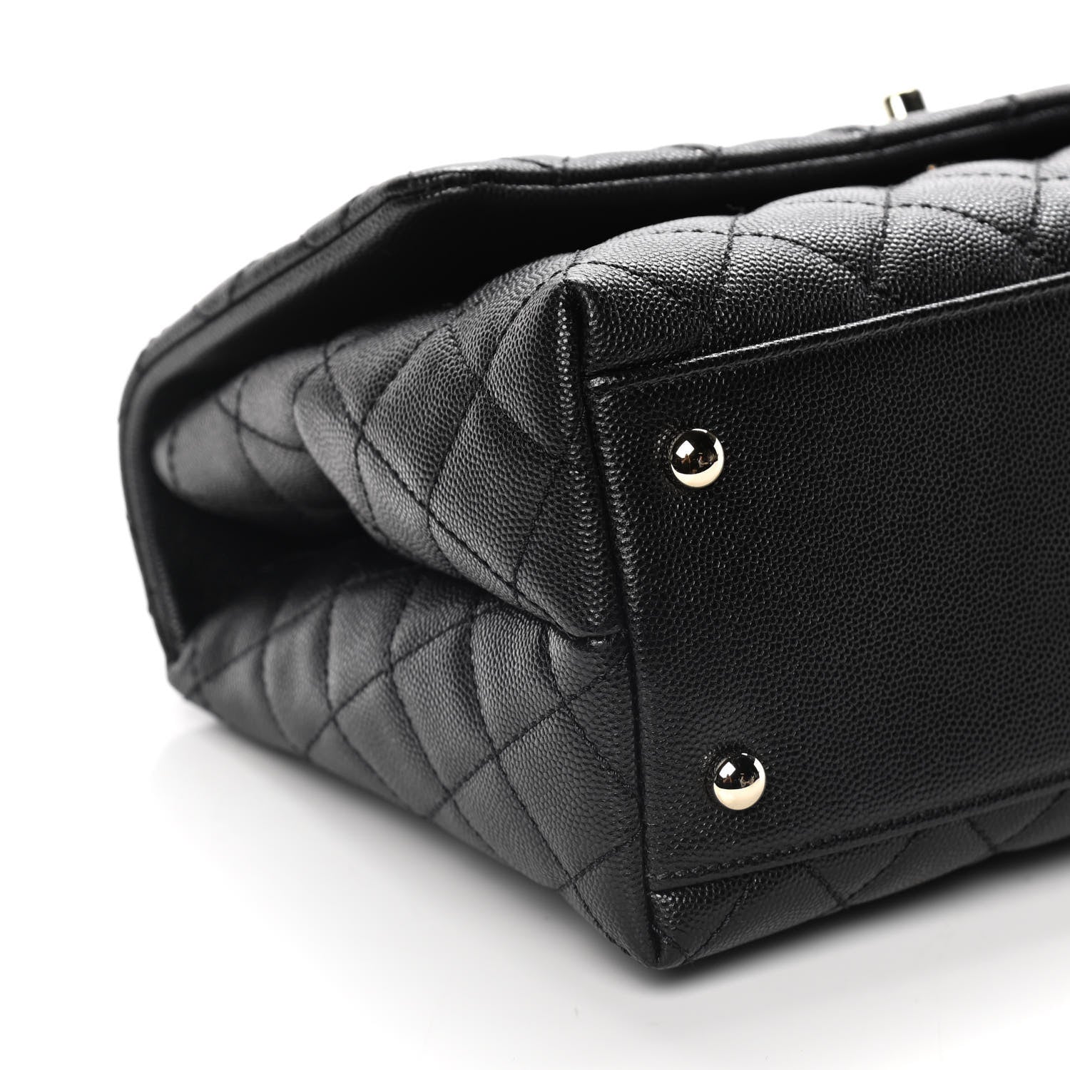 Chanel Caviar Quilted Small Coco Handle Flap Black 8 of 10