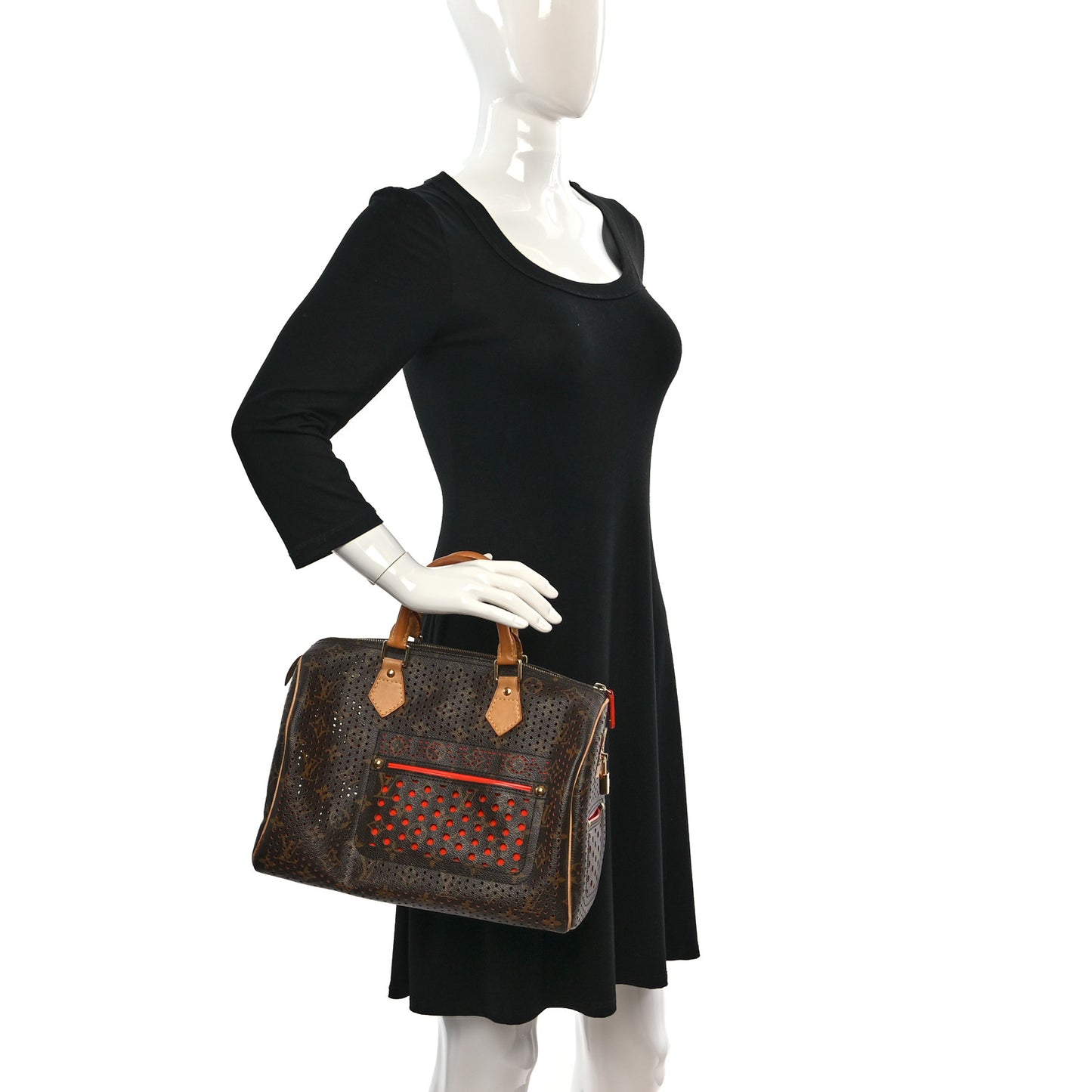 Monogram Perforated Speedy 30 Orange