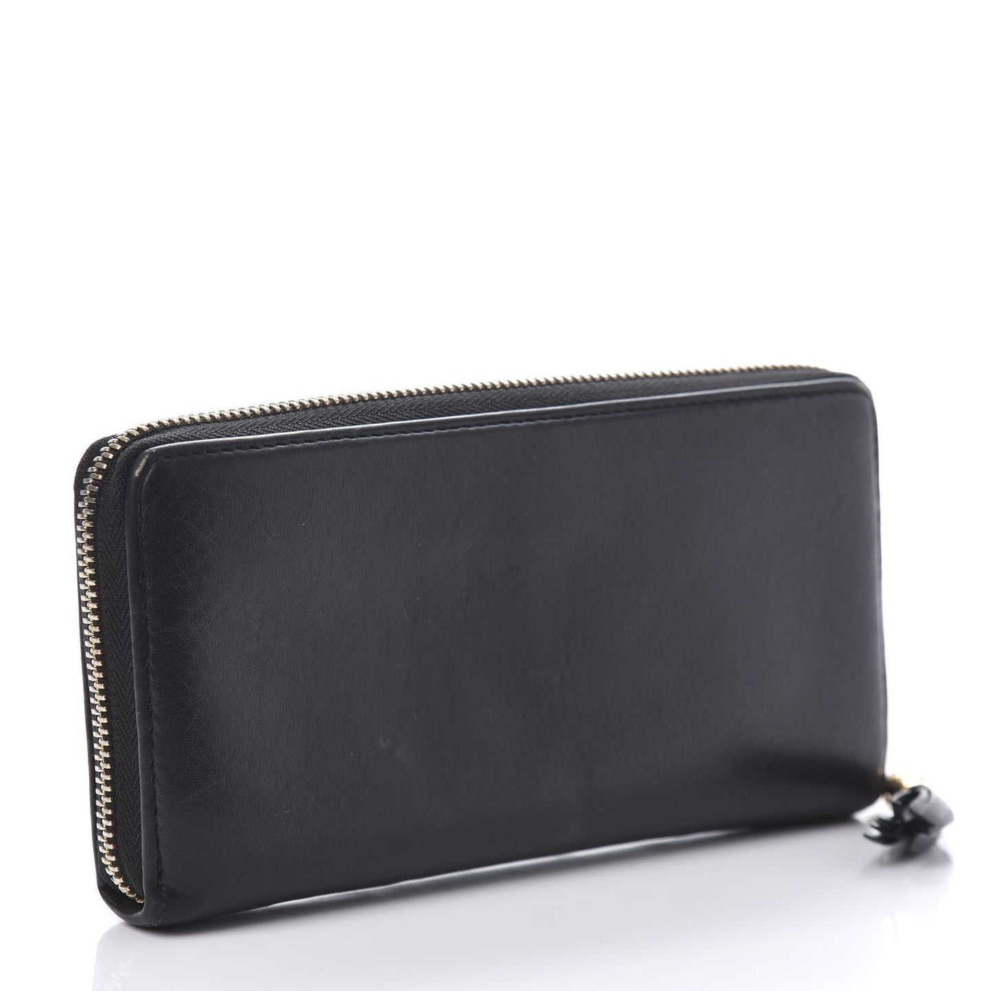 Calfskin Soho Zip Around Wallet Black