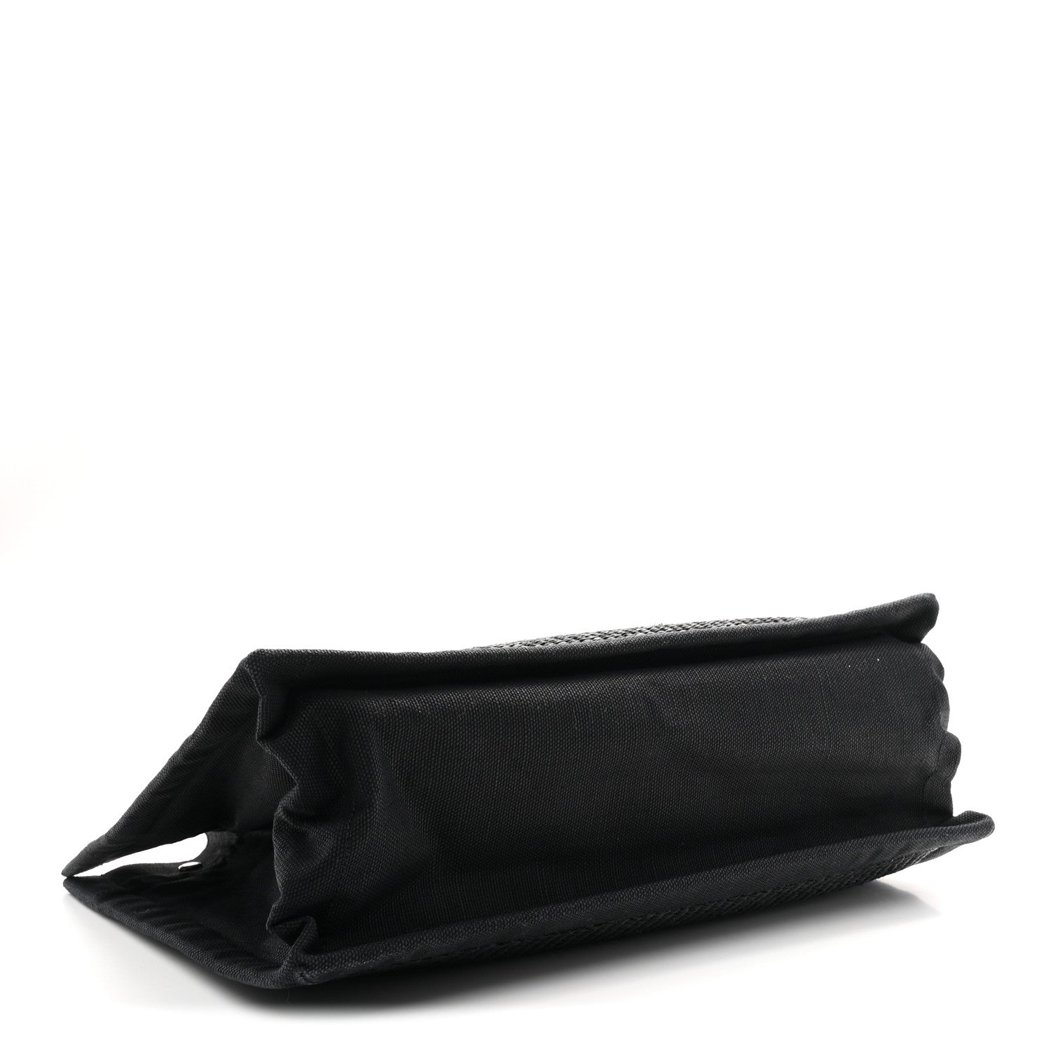 Saint Laurent Raffia Linen Calfskin Rive Gauche Tote Black 4 of 10