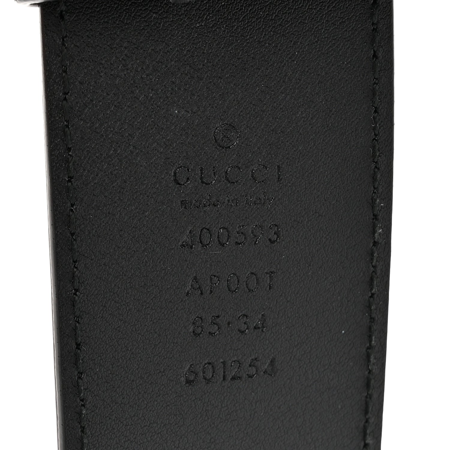 Gucci Faded Calfskin Double G 40mm Belt 85 34 Black 4 of 5