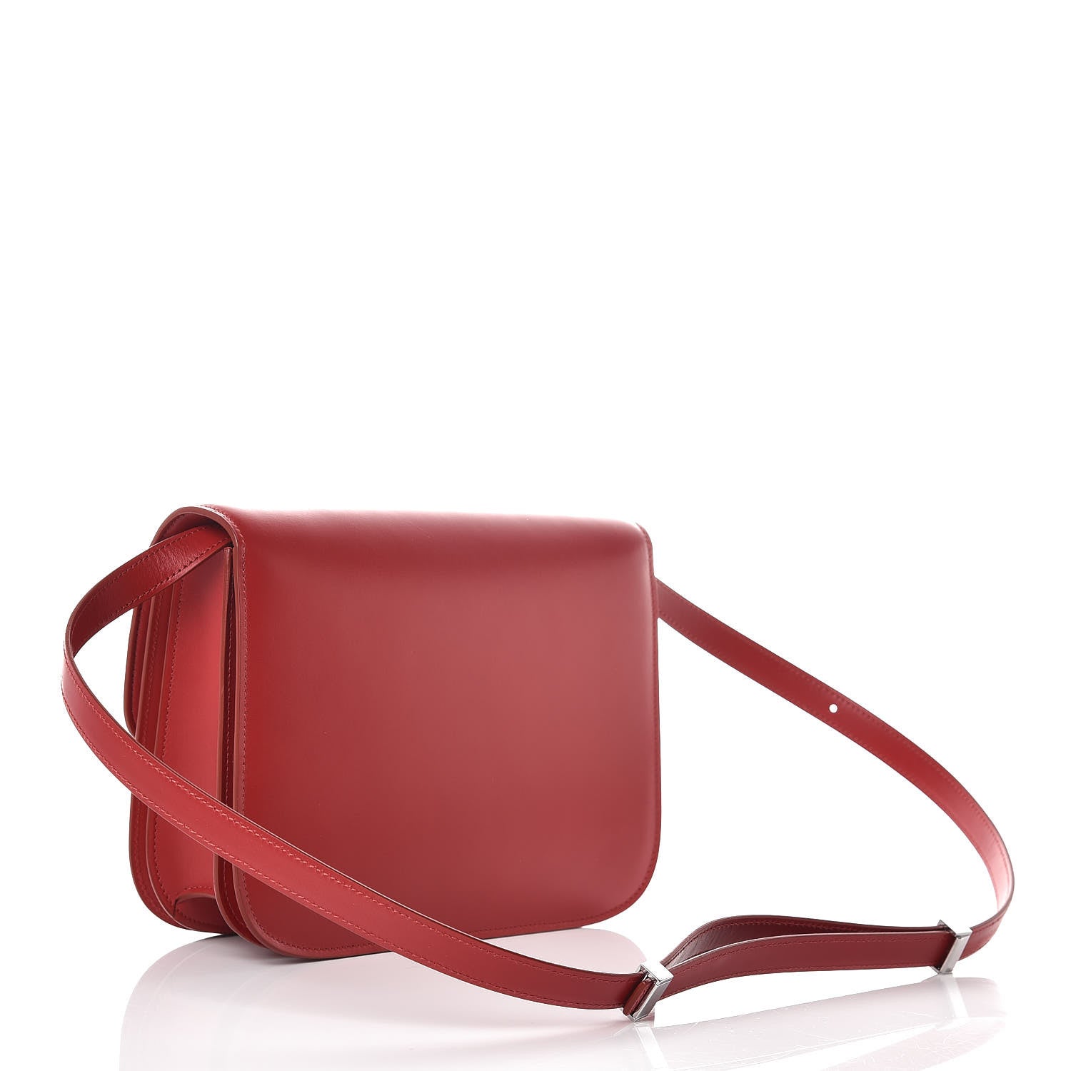 Celine Box Calfskin Medium Classic Box Flap Bag Red 3 of 9