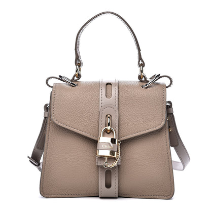 Chloe Shiny Grained Calfskin Small Aby Day Shoulder Bag Motty Grey 1 of 9
