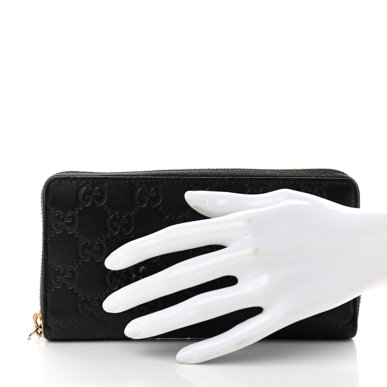 Gucci Guccissima Icon Zip Around Wallet Black 2 of 9