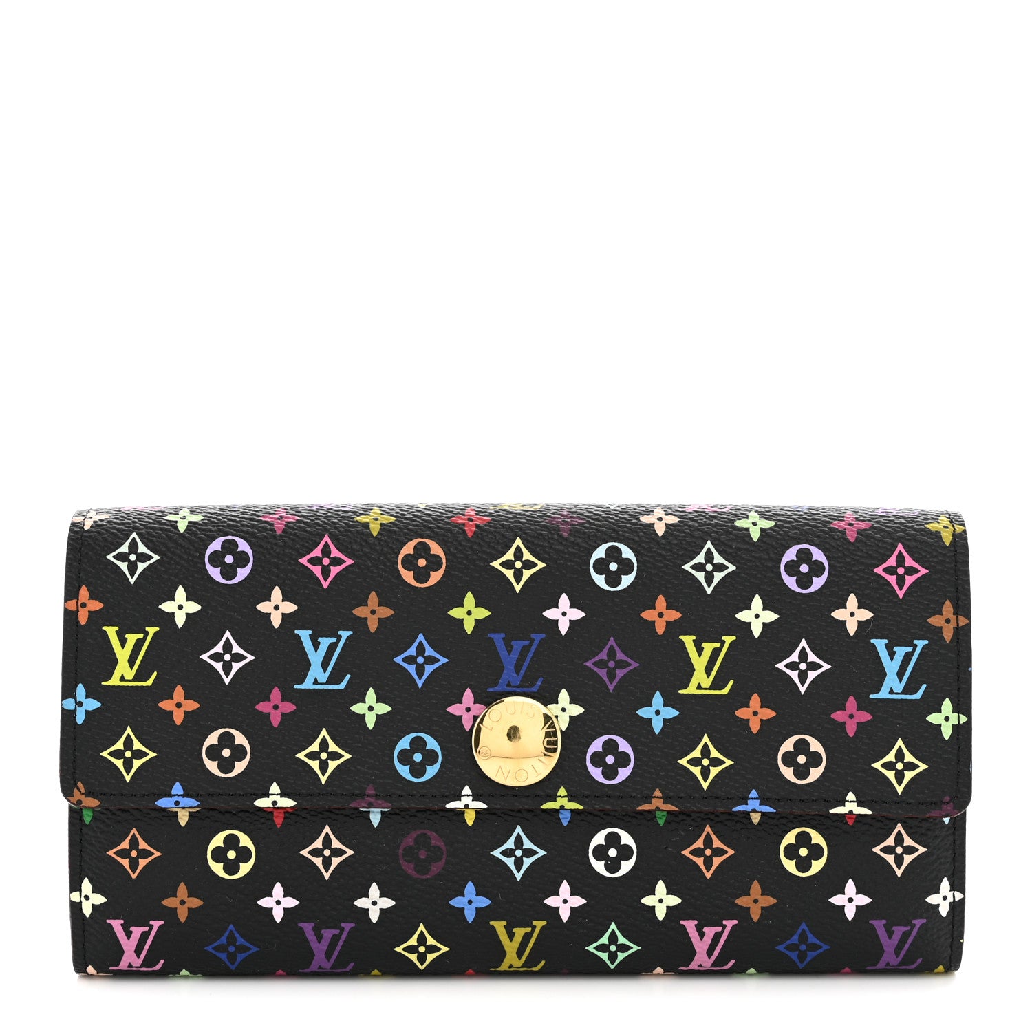 Louis Vuitton Monogram Multicolor Sarah Wallet Black Grenade 1 of 9