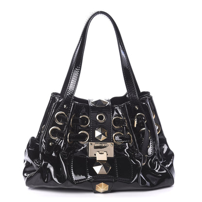 Jimmy Choo Patent Studded Ramona Black 1 of 9
