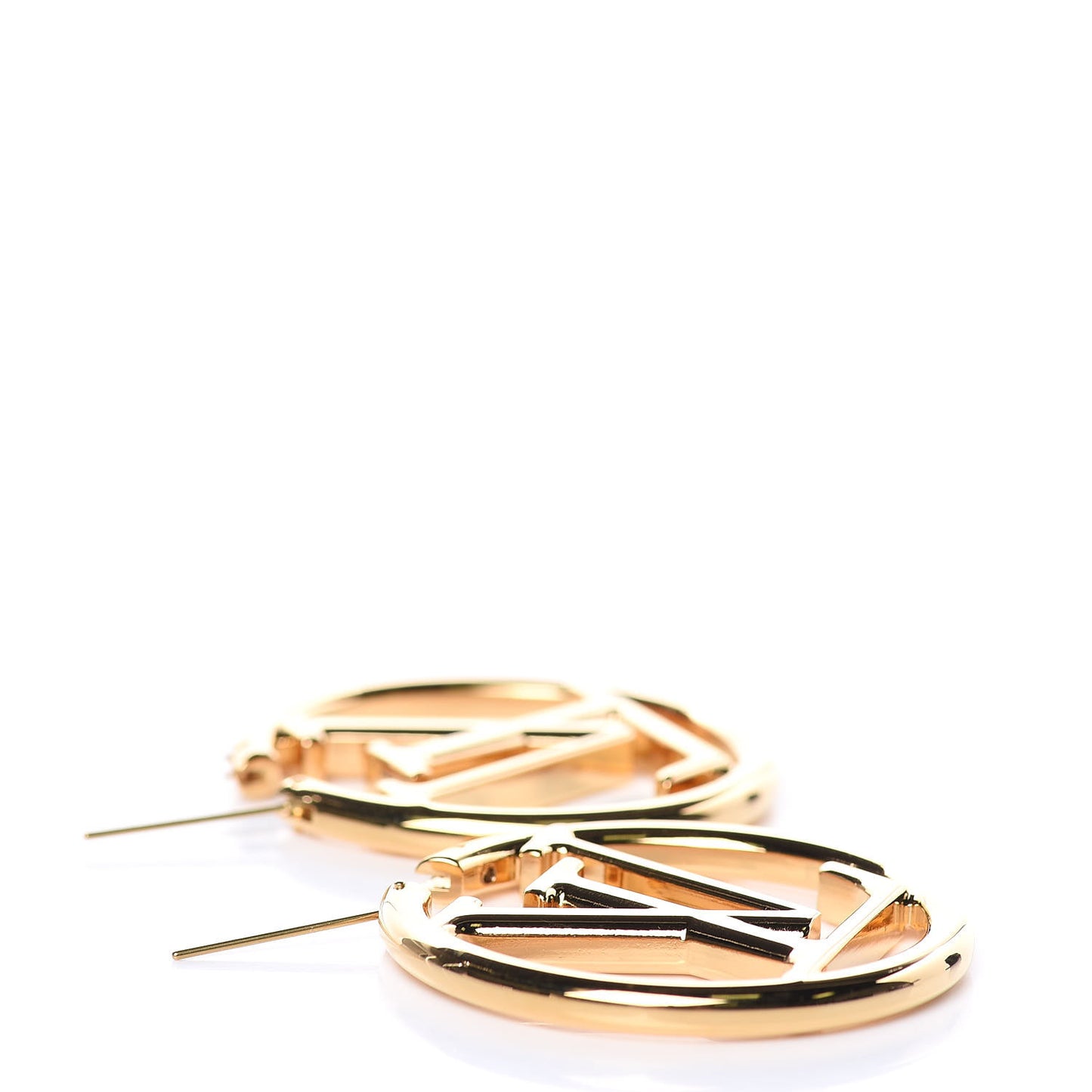 Metal Louise Hoop Earrings Gold
