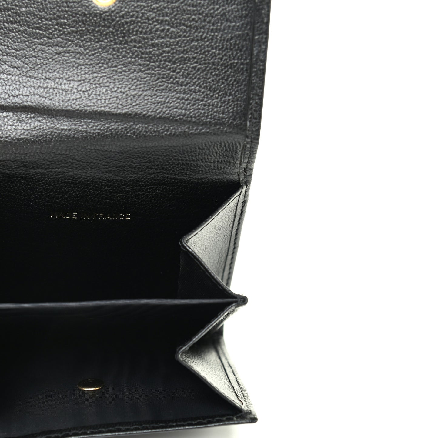 Goatskin Compact Double Sided Wallet Black