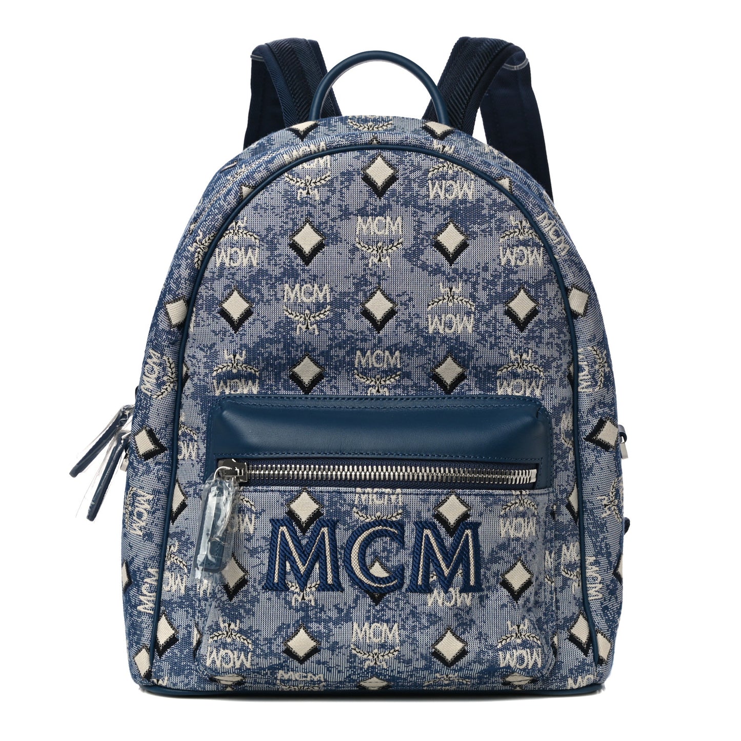 Jacquard Monogram Small Backpack Blue