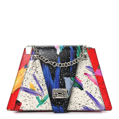 Louis Vuitton Calfskin Splash Print Trapeze Black White Red 1 of 9