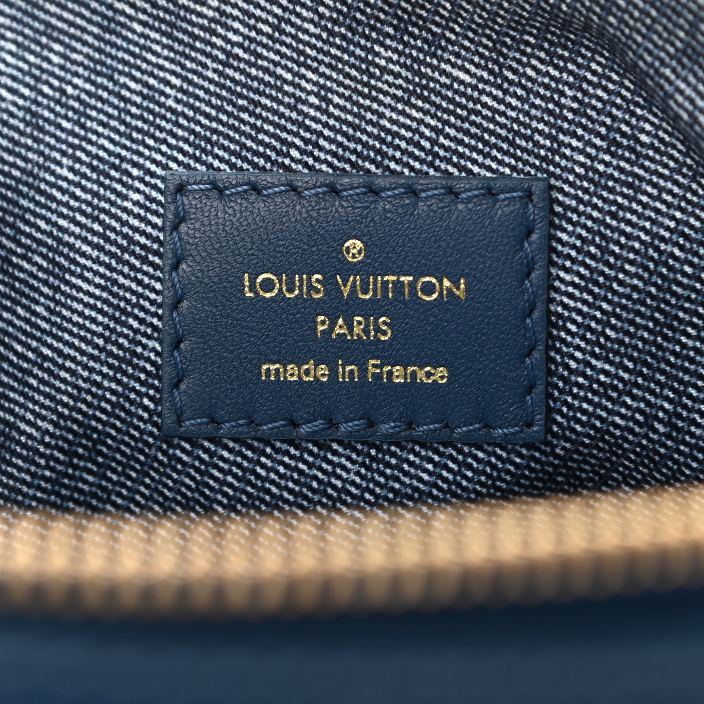 Lambskin Embossed Monogram Coussin PM Denim Blue