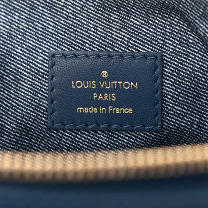 Louis Vuitton Lambskin Embossed Monogram Coussin PM Denim Blue 8 of 11