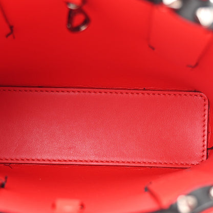 Christian Louboutin Calfskin Spikes Mini North South Cabata Tote  Black 7 of 13